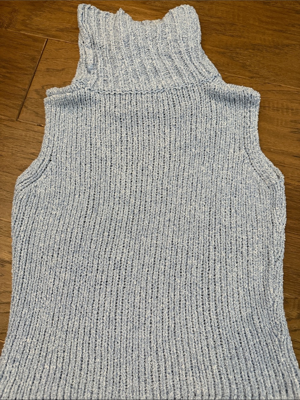 Vintage Tommy Bahama Blue Boucle Cowl Neck Sweater Vest Tank Top Size S - Picture 6 of 6